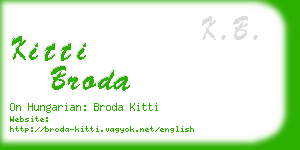 kitti broda business card